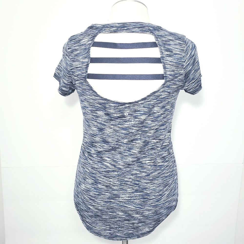 Xersion Short Sleeved Workout Top Elastic Straps